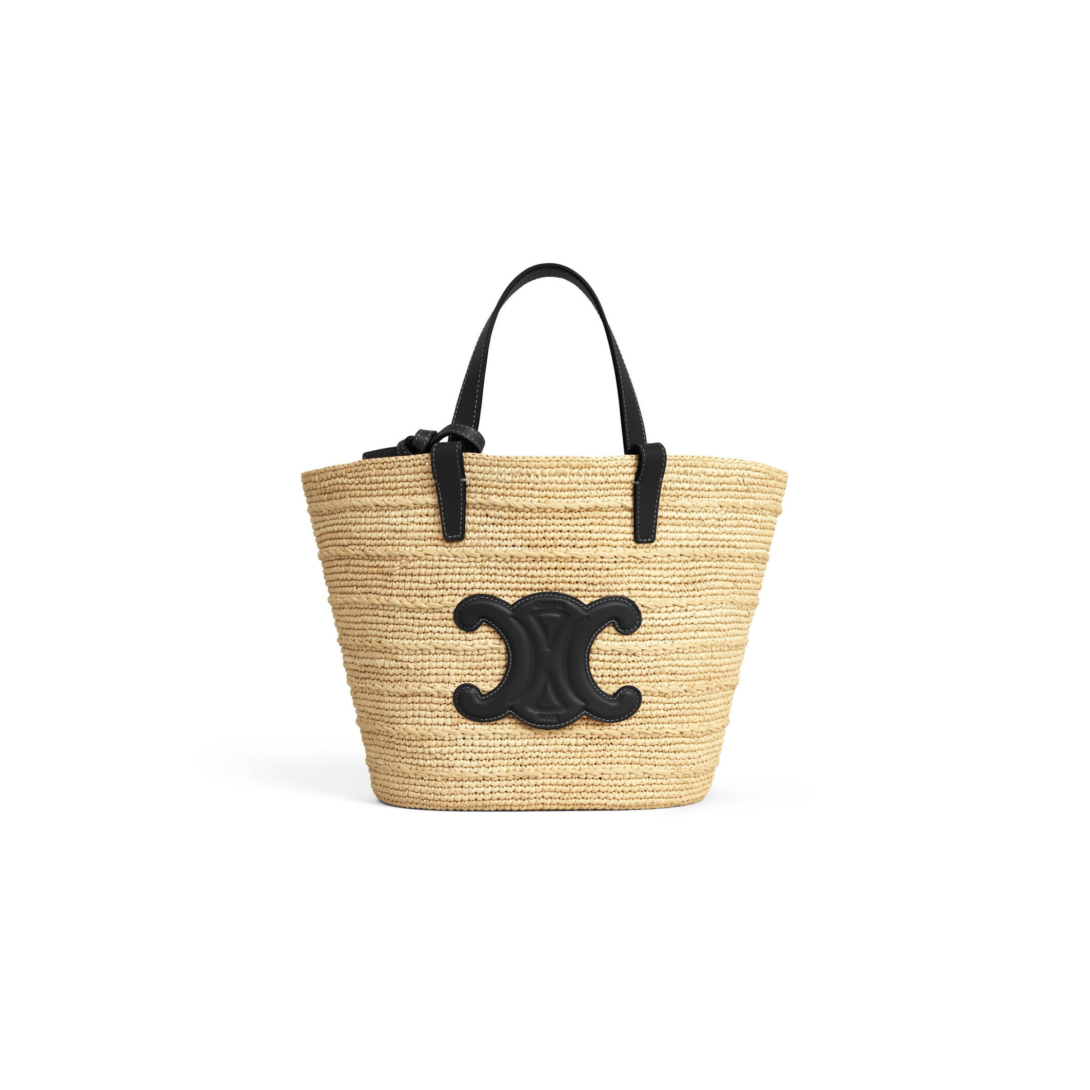 ce**e teen S*pple ce**e classic panier in raffia and calfskin 115802ff7.04lf (22*21.5*13cm)